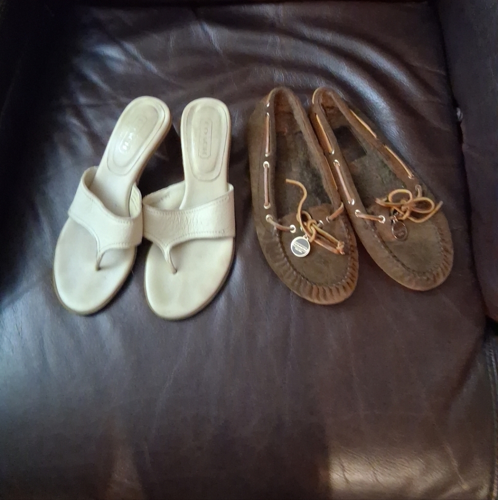 2 pairs of used Coach shoes 7.5